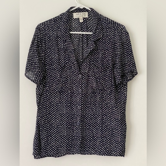 Cloth & Stone for Anthropologie Print Blouse - Picture 1 of 3